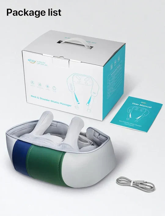 Neck Massager with Heat – Wireless 4D Shiatsu Deep Tissue Massager