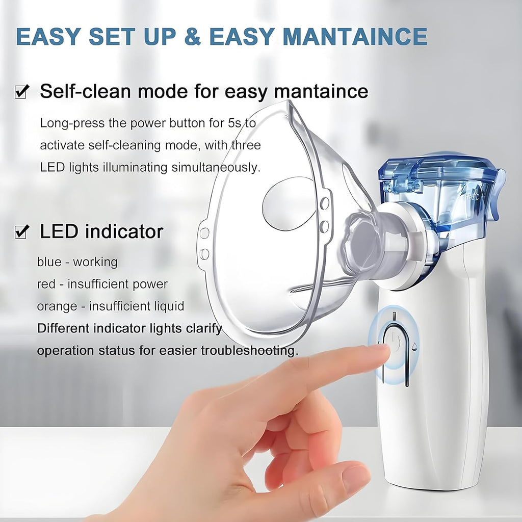 Mesh Portable Nebulizer Machine – Portable Nebulizer for Kids & Adults | Nebulizer Machine with Gift | Mesh Nebulizer Machine for Kids Low Price | Portable Nebulizer for Home Use