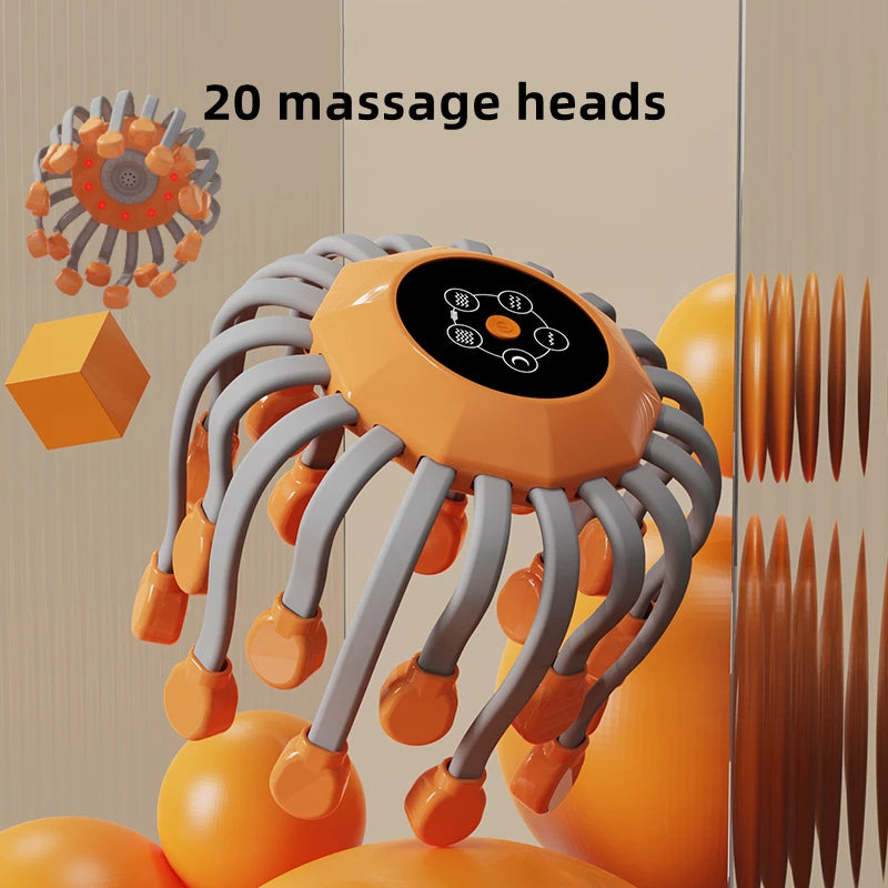 Electric Octopus Scalp Massager – Smart Multi-Point Claw Head for Relaxation
