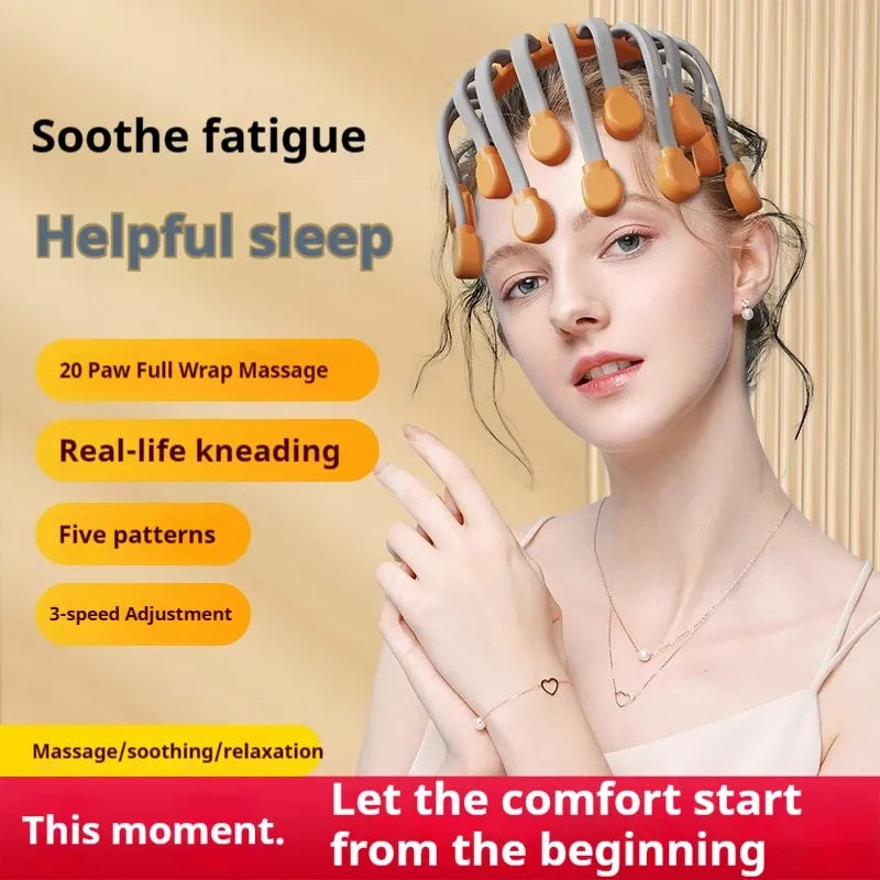 Electric Octopus Scalp Massager – Smart Multi-Point Claw Head for Relaxation