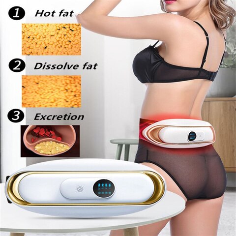 Heated Waist Massager Belt | Rechargeable Slimming & Fat Burning Belt for Weight Loss & Pain Relief