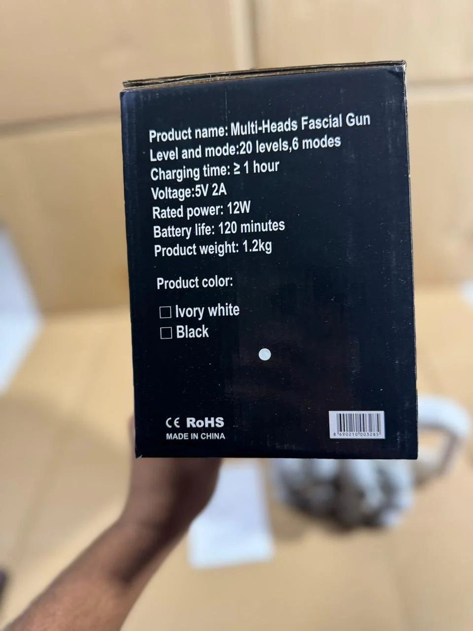 12-Head Deep Tissue Massage Gun-Pain Relief for Back, Waist & Neck