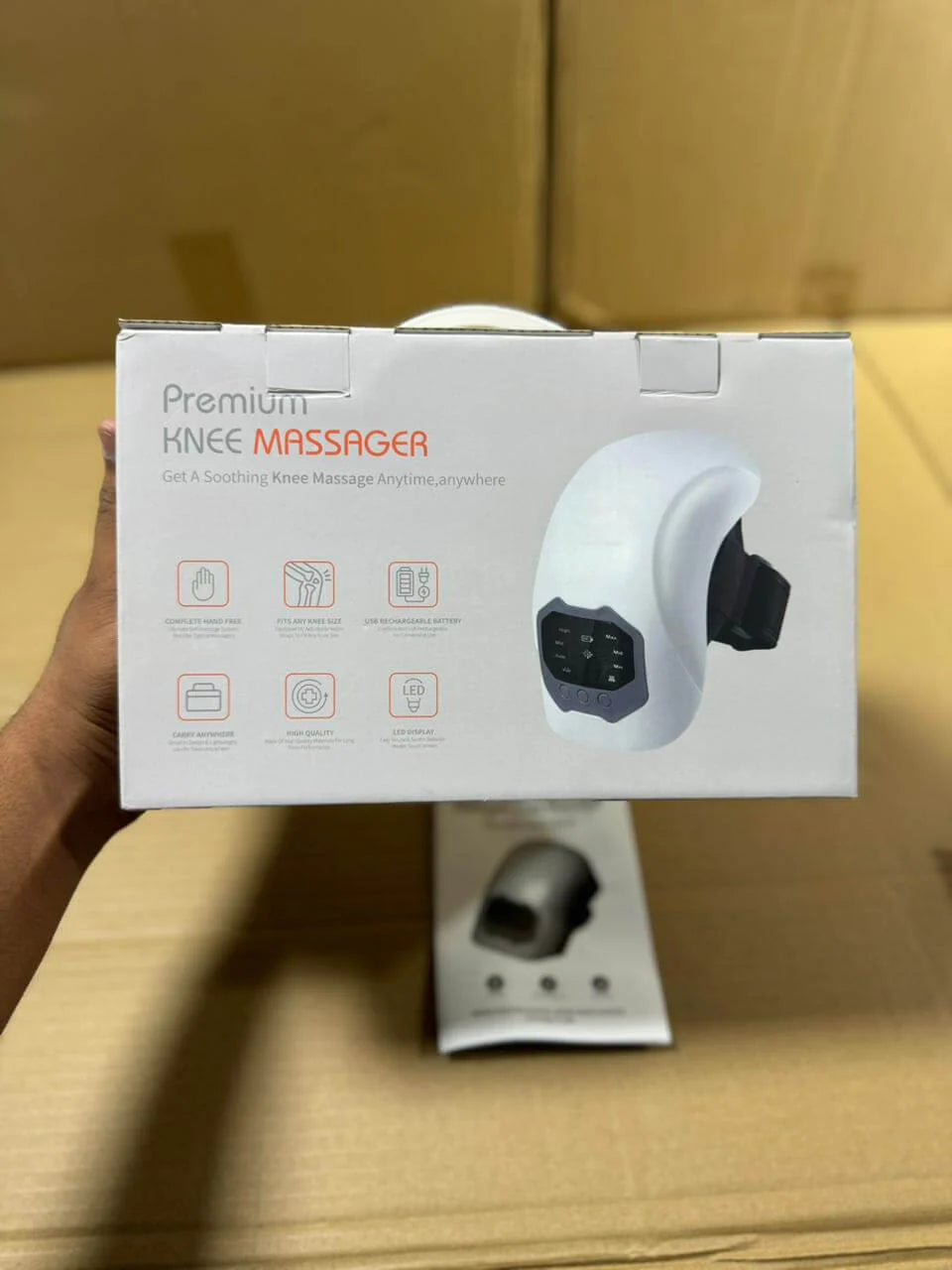 Cordless Smart Knee Massager – Vibration Therapy for Joint Pain Relief