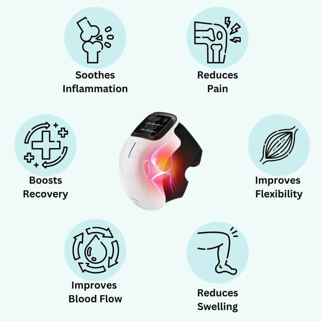Cordless Smart Knee Massager – Vibration Therapy for Joint Pain Relief
