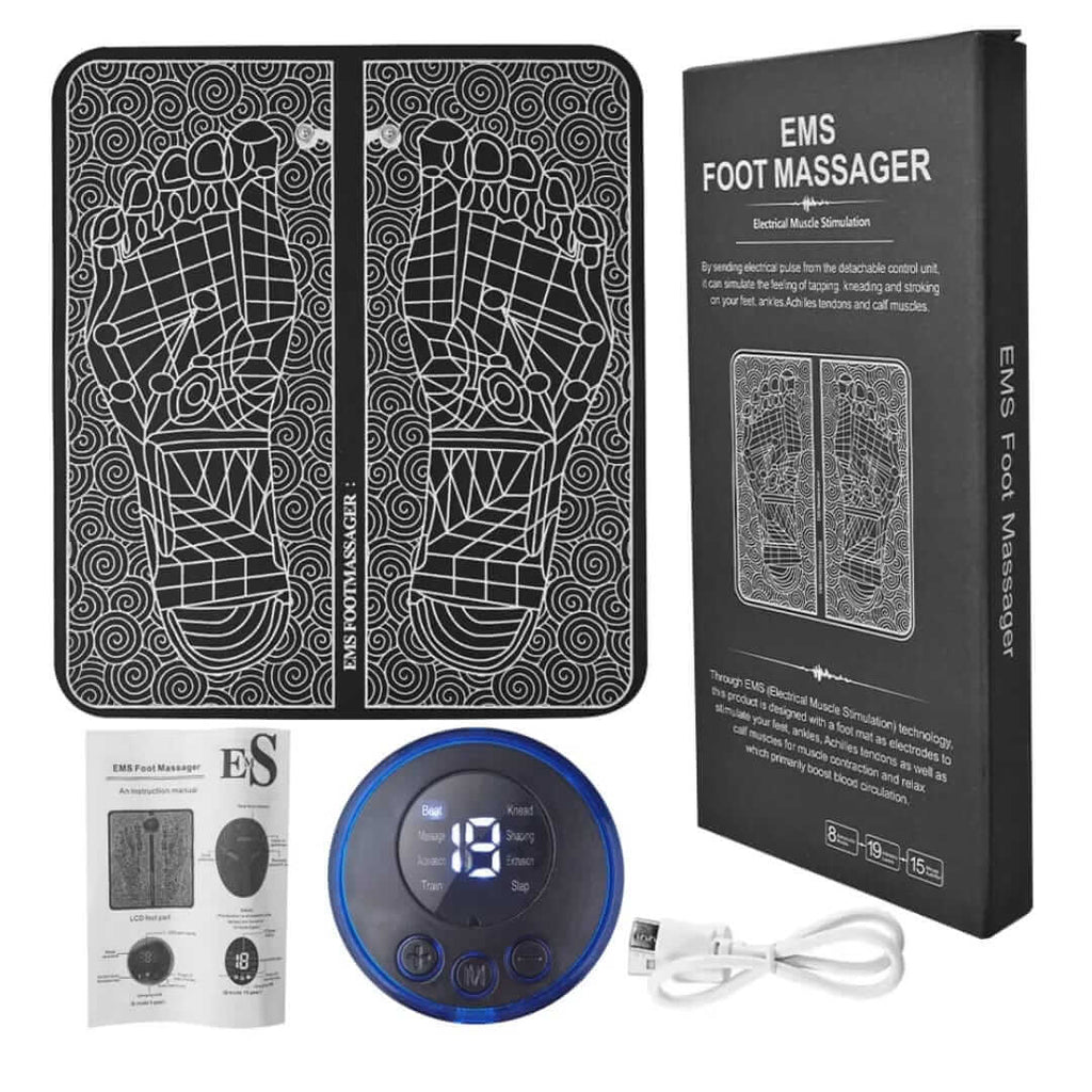 EMS Electric Foot Massager Pad – Leg Circulation & Pain Relief Machine